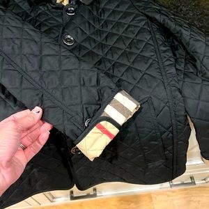 Black S  Burberry Brit quilted woman's Jacket